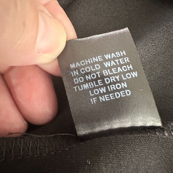 The Vanity Room Skirt Women L Black Mini Scallop Hem Faux Suede Preppy Twee Boho - Picture 5 of 8